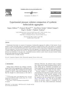 Experimental pressure solution compaction of synthetic halite/calcite aggregates