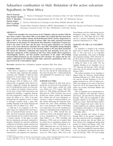 Subsurface combustion in Mali: Refutation of the active volcanism Henrik Svensen