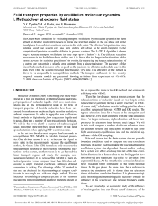 Fluid transport properties by equilibrium molecular dynamics. D. K. Dysthe,