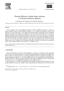 Thermal diffusion in alkane binary mixtures A molecular dynamics approach