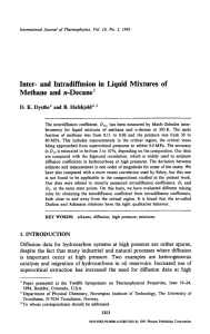 Inter-  and  Intradiffusion  in  Liquid ... Methane  and  n-Decane 1