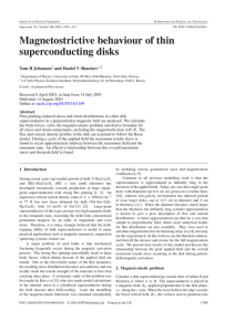Magnetostrictive behaviour of thin superconducting disks Tom H Johansen and Daniel V Shantsev