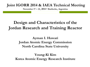 Design and Characteristics of the Jordan Research and Training Reactor