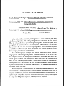 AN ABSTRACT OF THE THESIS OF