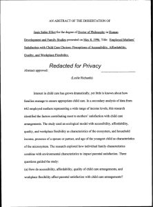 Janis Sabin Elliot for the degree of Doctor of Philosophy... Development and Family Studies presented on May 8, 1996. Title:...