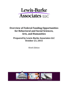 Overview of Federal Funding Opportunities for Behavioral and Social Sciences,