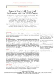 Improved Survival with Vemurafenib in Melanoma with BRAF V600E Mutation original article