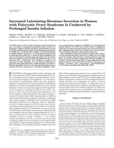 Increased Luteinizing Hormone Secretion in Women Prolonged Insulin Infusion
