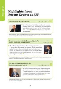 Highlights from Recent Events at RFF “ Goings On