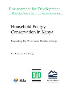 Environment for Development Household Energy Conservation in Kenya