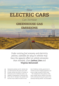 ELECTRIC CARS GREENHOUSE GAS EMISSIONS How