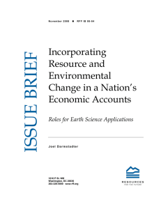 ISSUE BRIEF Incorporating Resource and Environmental