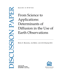 DISCUSSION PAPER From Science to Applications: