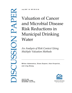 Valuation of Cancer and Microbial Disease Risk Reductions in