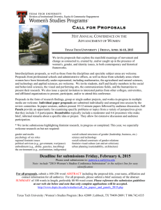 Call for Proposals 31 A C