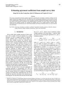 Estimating agreement coefficients from sample survey data  Abstract