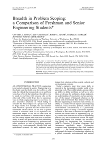 Breadth in Problem Scoping: a Comparison of Freshman and Senior Engineering Students*