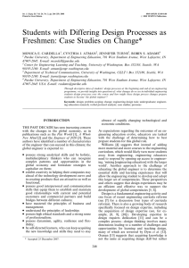 Students with Differing Design Processes as Freshmen: Case Studies on Change*