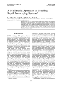 A Multimedia Approach to Teaching Rapid Prototyping Systems*