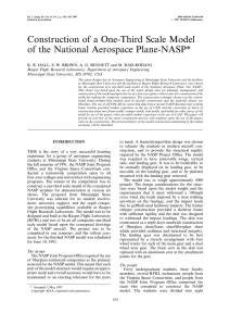 Construction of a One-Third Scale Model of the National Aerospace Plane-NASP*