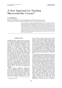 A New Approach for Teaching Microcontroller Courses*