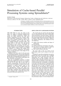 Simulation of Cache-based Parallel Processing Systems using Spreadsheets*