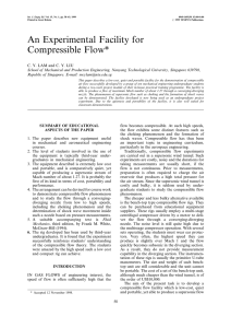 An Experimental Facility for Compressible Flow*