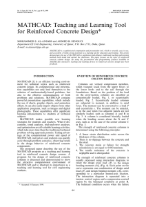 MATHCAD: Teaching and Learning Tool for Reinforced Concrete Design*