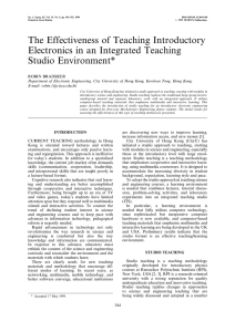 The Effectiveness of Teaching Introductory Electronics in an Integrated Teaching Studio Environment*