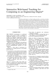 Interactive Web-based Teaching for Computing in an Engineering Degree*