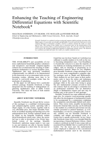 Enhancing the Teaching of Engineering Differential Equations with Scientific Notebook*