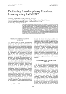 Facilitating Interdisciplinary Hands-on Learning using LabVIEW*
