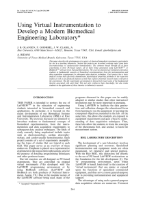 Using Virtual Instrumentation to Develop a Modern Biomedical Engineering Laboratory*