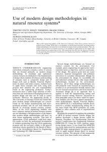 Use of modern design methodologies in natural resource systems*