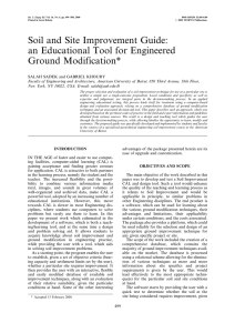 Soil and Site Improvement Guide: an Educational Tool for Engineered Ground Modification*