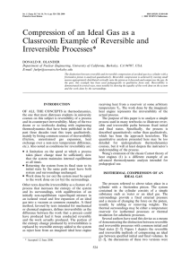 Compression of an Ideal Gas as a Irreversible Processes*