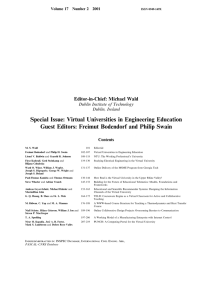 Special Issue: Virtual Universities in Engineering Education