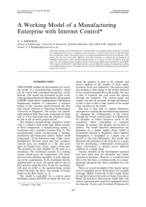 A Working Model of a Manufacturing Enterprise with Internet Control*