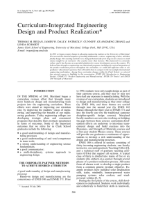 Curriculum-Integrated Engineering Design and Product Realization*