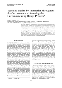 Teaching Design by Integration throughout the Curriculum and Assessing the