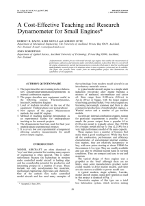 A Cost-Effective Teaching and Research Dynamometer for Small Engines*