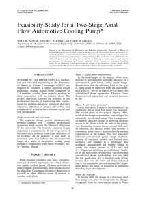 Feasibility Study for a Two-Stage Axial Flow Automotive Cooling Pump*