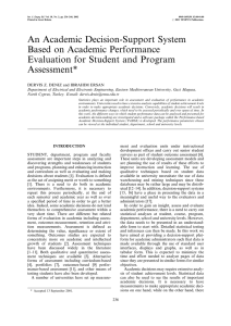 An Academic Decision-Support System Based on Academic Performance Assessment*