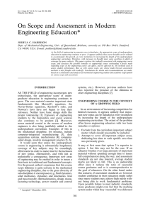 On Scope and Assessment in Modern Engineering Education*