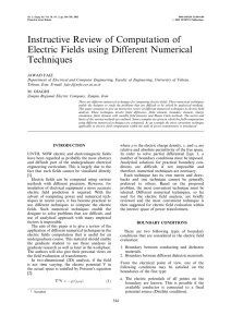 Instructive Review of Computation of Electric Fields using Different Numerical Techniques