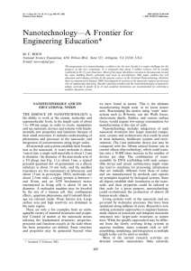 NanotechnologyÐA Frontier for Engineering Education*