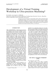 Development of a Virtual Training Workshop in Ultra-precision Machining*