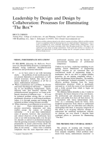 Leadership by Design and Design by Collaboration: Processes for Illuminating `The Box'*