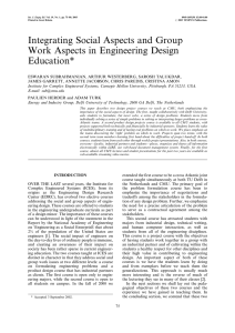 Integrating Social Aspects and Group Work Aspects in Engineering Design Education*