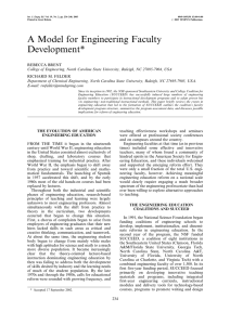 A Model for Engineering Faculty Development*